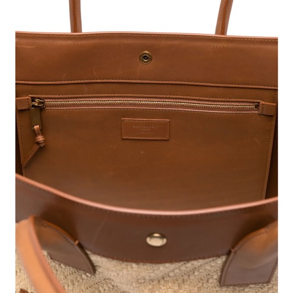 Saint Laurent Rive Gauche Raffia and Leather - NEW never used - Picture 4 of 5
